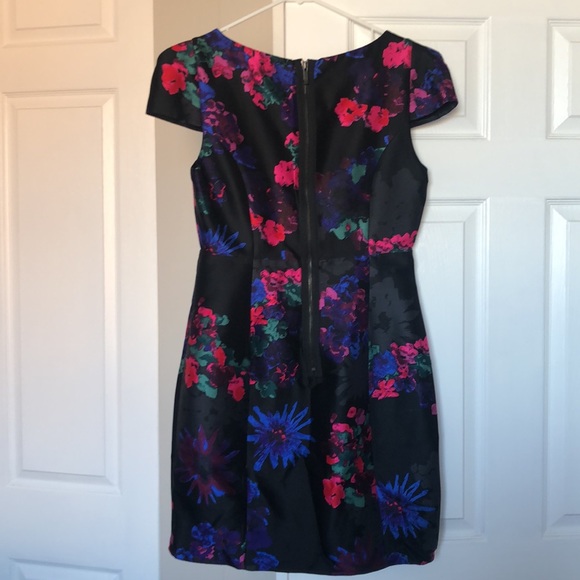 Size 10 Tibi black floral cocktail dress - Picture 3 of 4